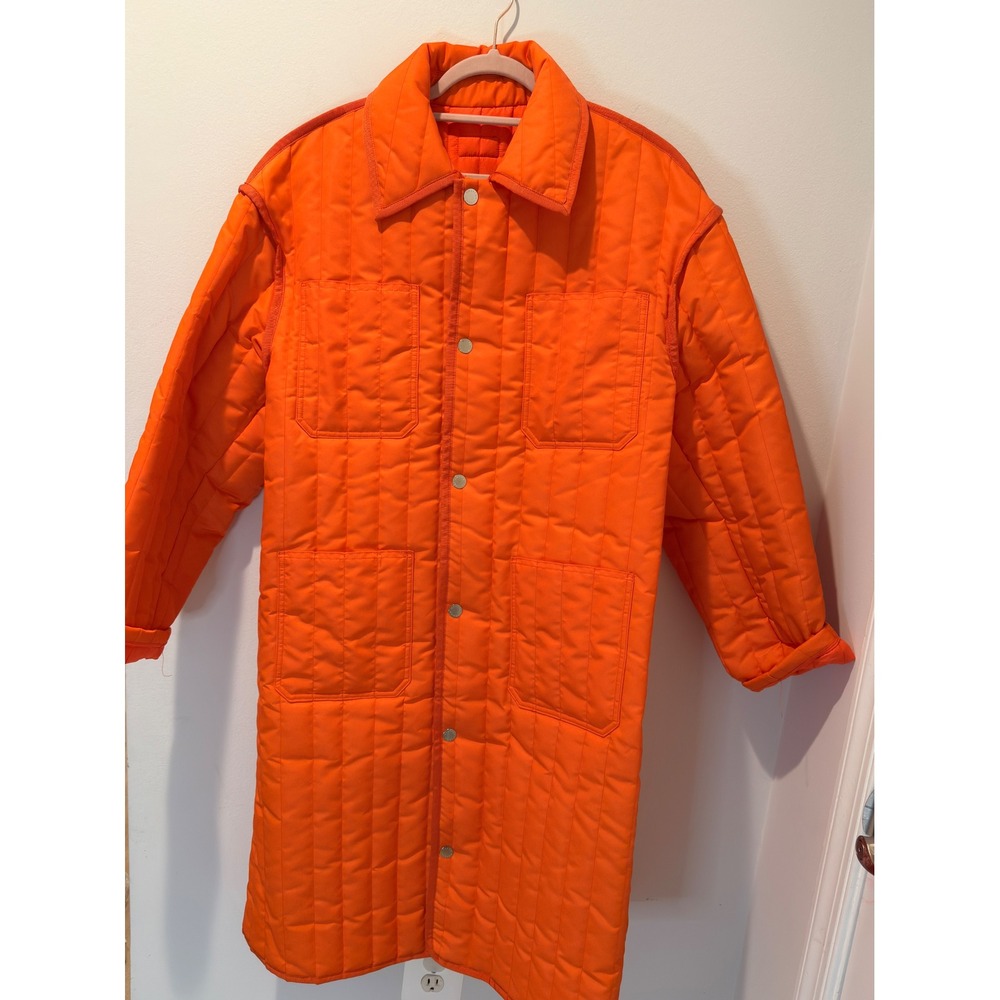 Heron Preston Ex-Ray Quilted Long Puffer Coat Small